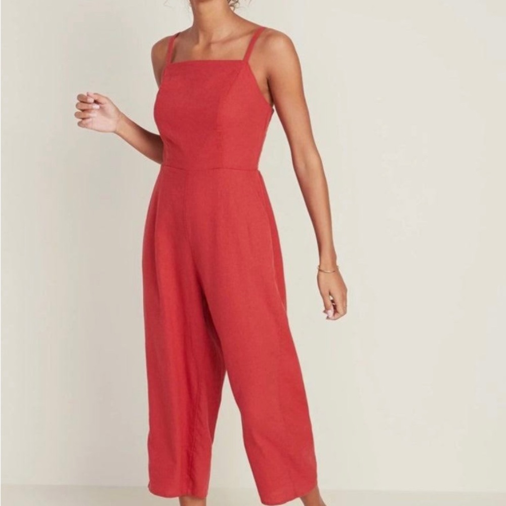 Old navy red jumpsuit
